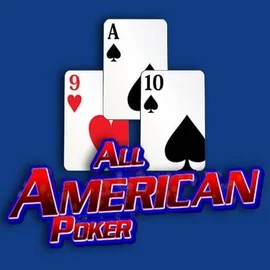 All American Poker slot visual from RTG (Reel Time Gaming) available on boomzincasino.com