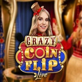 Crazy Coin Flip online game logo by Evolution on boomzincasino.com