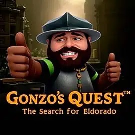 Official Slots logo: Gonzo's Quest by NetEnt at Boomzino Casino