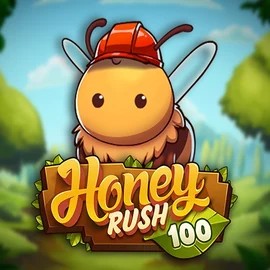 Honey Rush 100 online game logo by Play'n GO on boomzincasino.com