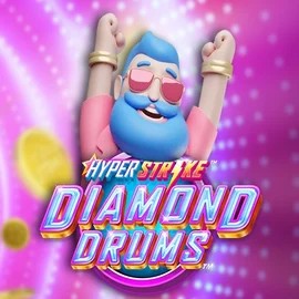 Hyper Strike Diamond Drums online game logo by Gameburger Studios on boomzincasino.com