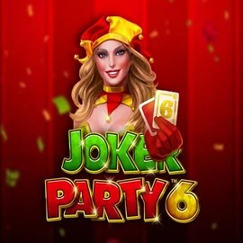 Joker Party 6 slot logo by Greentube at Boomzino Casino