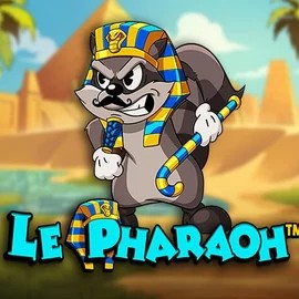 Le Pharaoh online game logo by Hacksaw Gaming on boomzincasino.com
