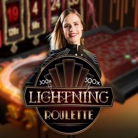 Lightning Roulette by Evolution, showcased at boomzincasino.com – game logo
