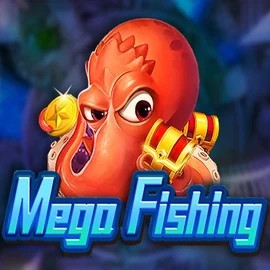 Mega Fishing slot logo by TaDa Gaming at Boomzino Casino