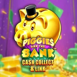 Official Slots logo: Piggies And The Bank Cash Collect &amp; Link by Origins at Boomzino Casino
