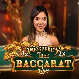 Official Live Casino logo: Prosperity Tree Baccarat by Evolution at Boomzino Casino