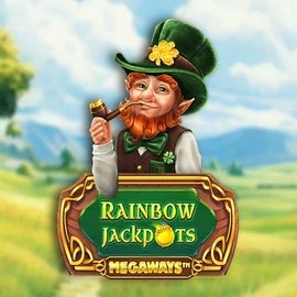 Rainbow Jackpots Megaways online game logo by Red Tiger Gaming on boomzincasino.com