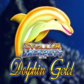 Official Jackpots logo: Dolphin Gold with Stellar Jackpots by Lightning Box Game at Boomzino Casino