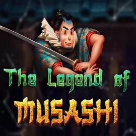 The Legend of Musashi slot logo by Peter &amp; Sons at Boomzino Casino