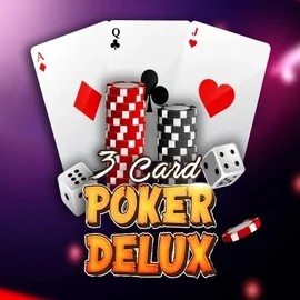 Three Card Poker Delux slot visual from Urgent Games available on boomzincasino.com