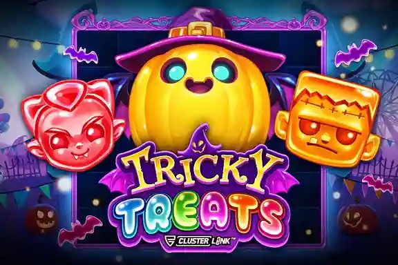 Official Slots logo: Tricky Treats by Push Gaming at Boomzino Casino